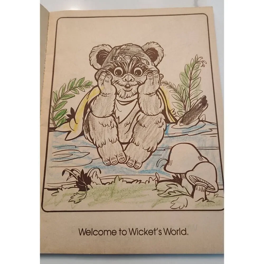 Star Wars Return of the Jedi ROTJ Wickets World Coloring Book Kenner 1983 #18480